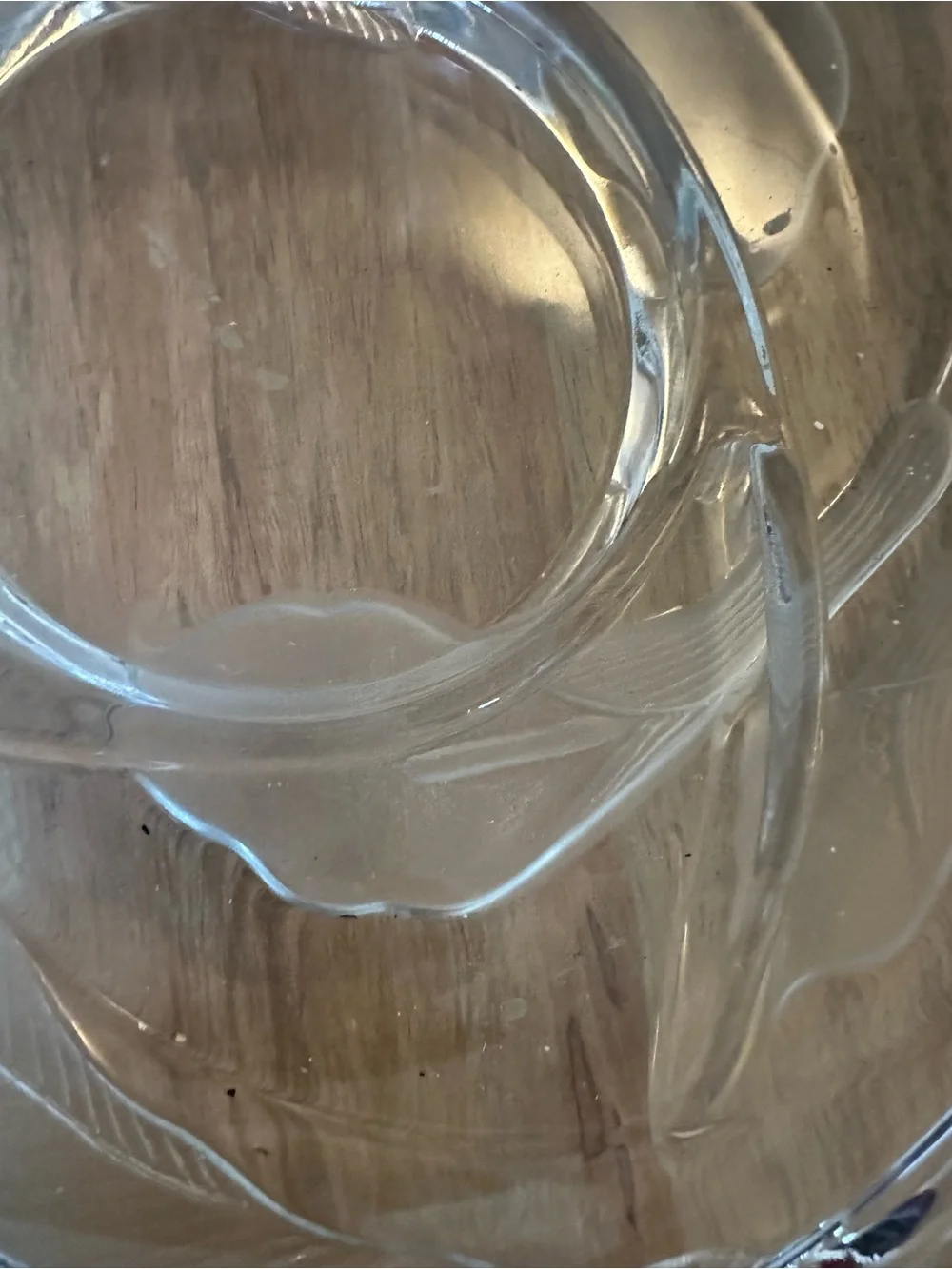 Calla Lily Divided Crystal Serving Tray 14”